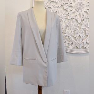 Women’s blazer, long grey no buttons